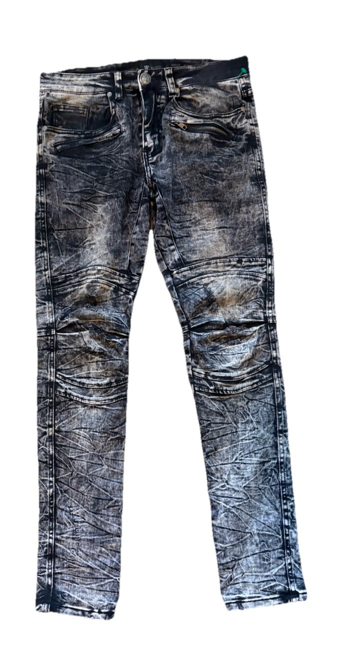 Waimea Distressed Skinny Black Denim Jeans Men’s Skinny Fit Size 30×32