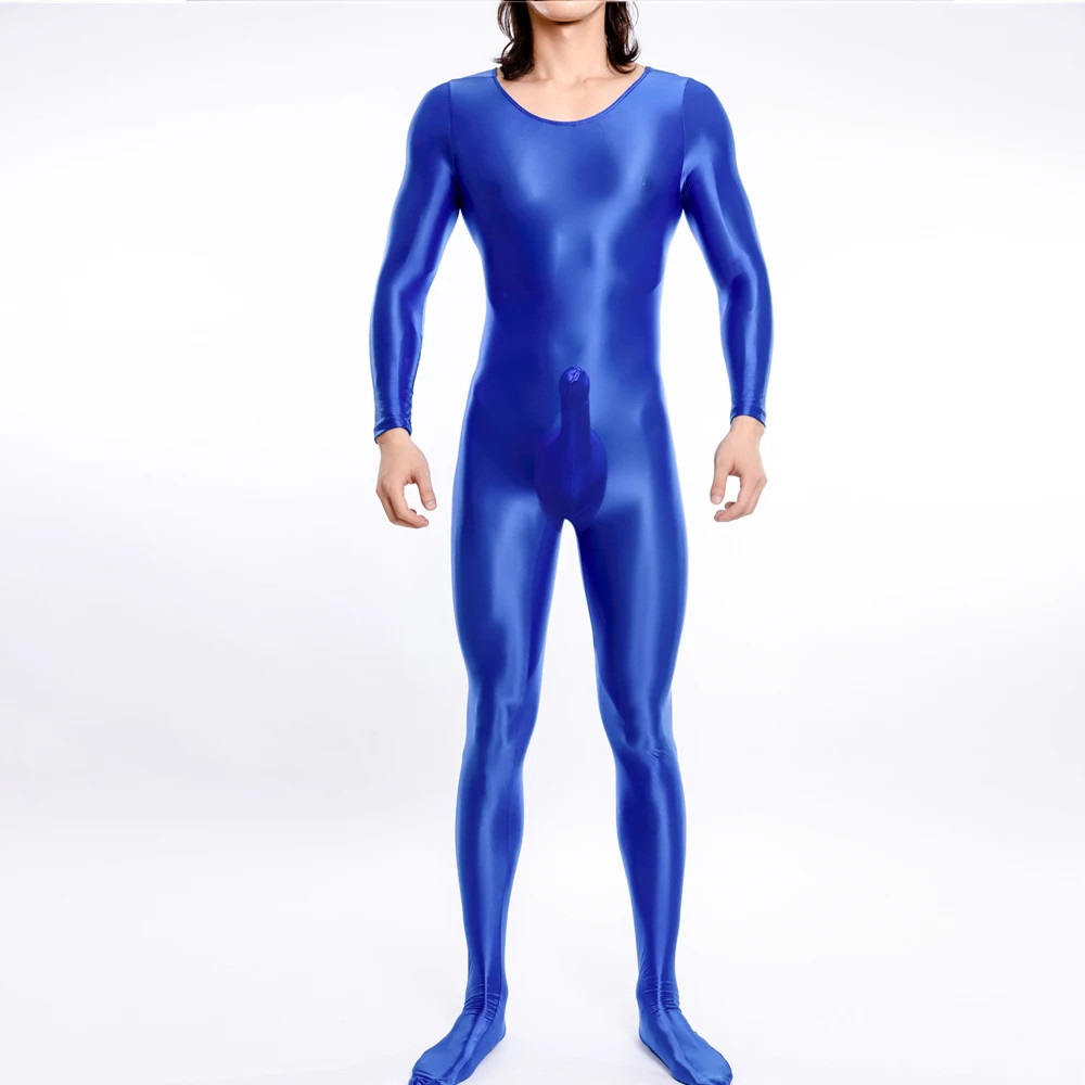Bodysuit Shiny Oil Glossy Body Stocking Sheath Tights Night Club Wear Jumpsuits