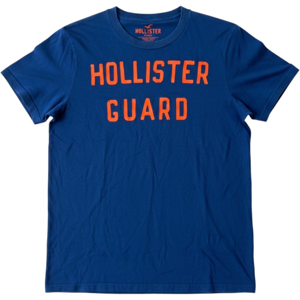 Men T-shirts Hollister California Large Blue Orange Hollister Guard
