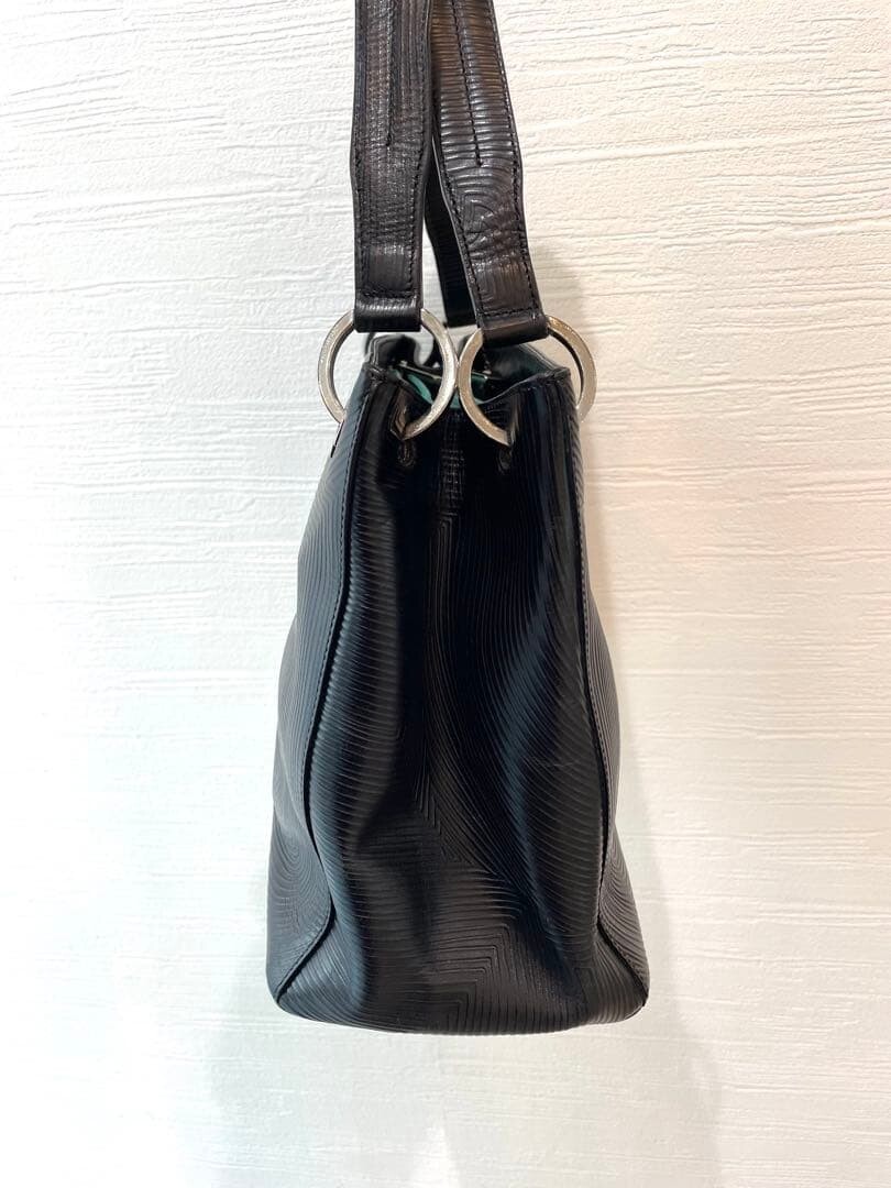 Bally Black Double Zip Shoulder Tote Bag Women 11.8in x 8.7in x 5.1in