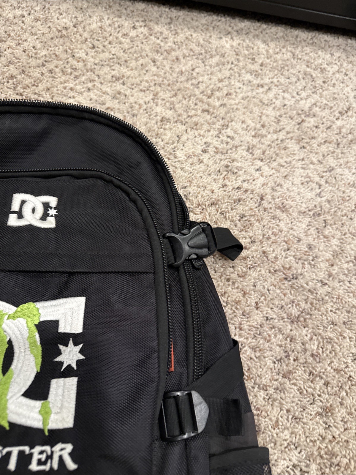 Monster Energy X DC Shoe Company Black Backpack W/ Laptop Compartment