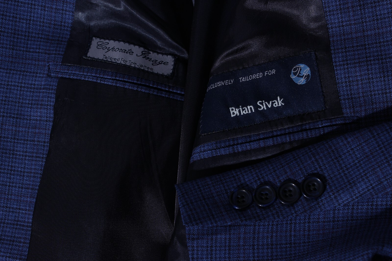 Corporate Image by Tom James Wool Blue Blazer Sport Jacket 40R