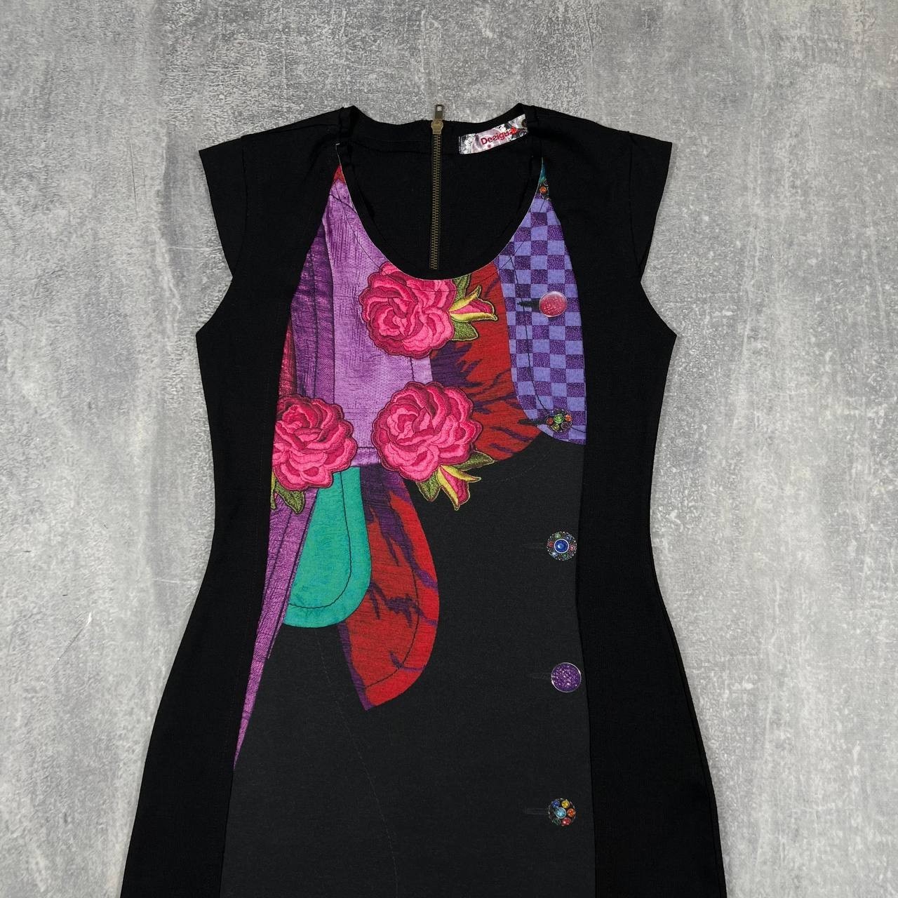 Vintage Y2K Desigual Retro Floral Style Casual Mini Dress
