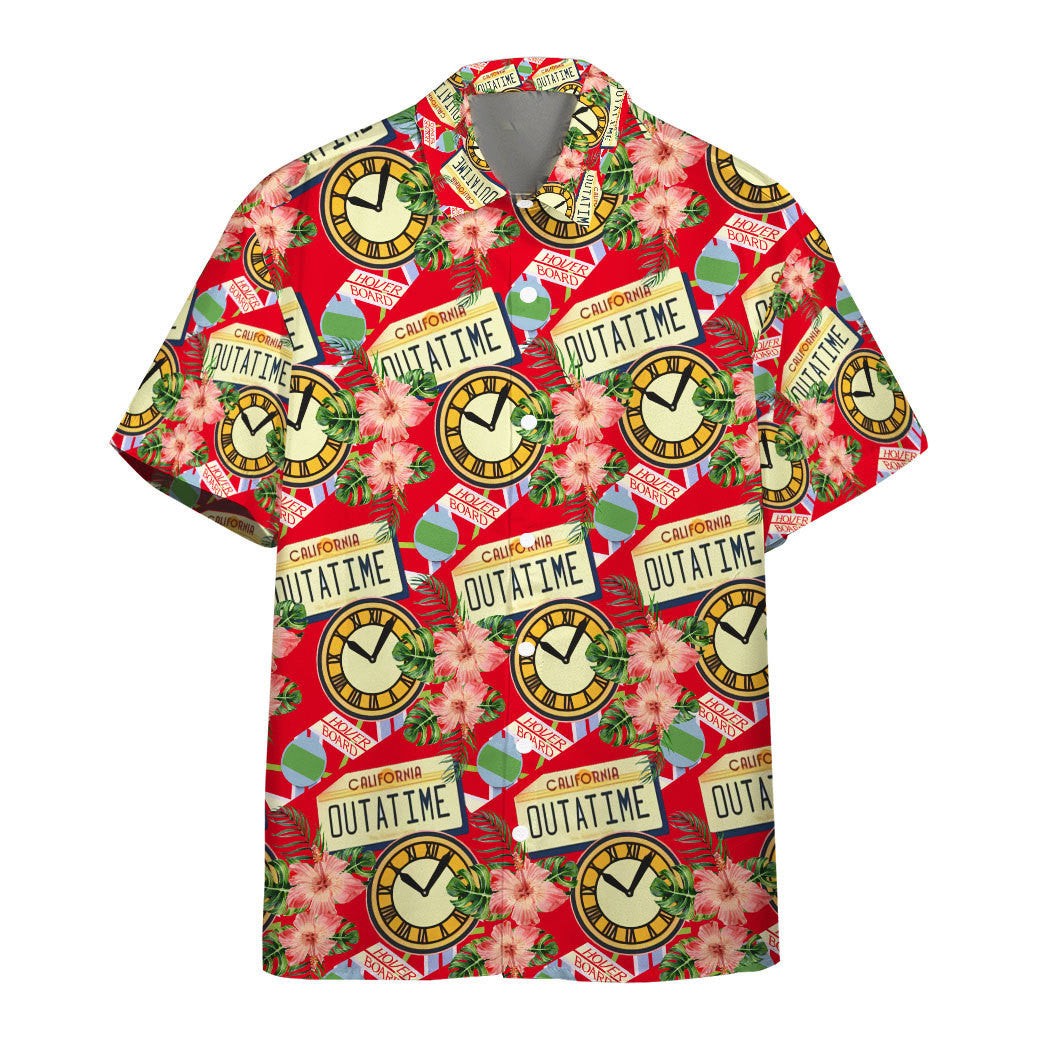 3D Back to the Future Floral Custom Hawaiian Shirt