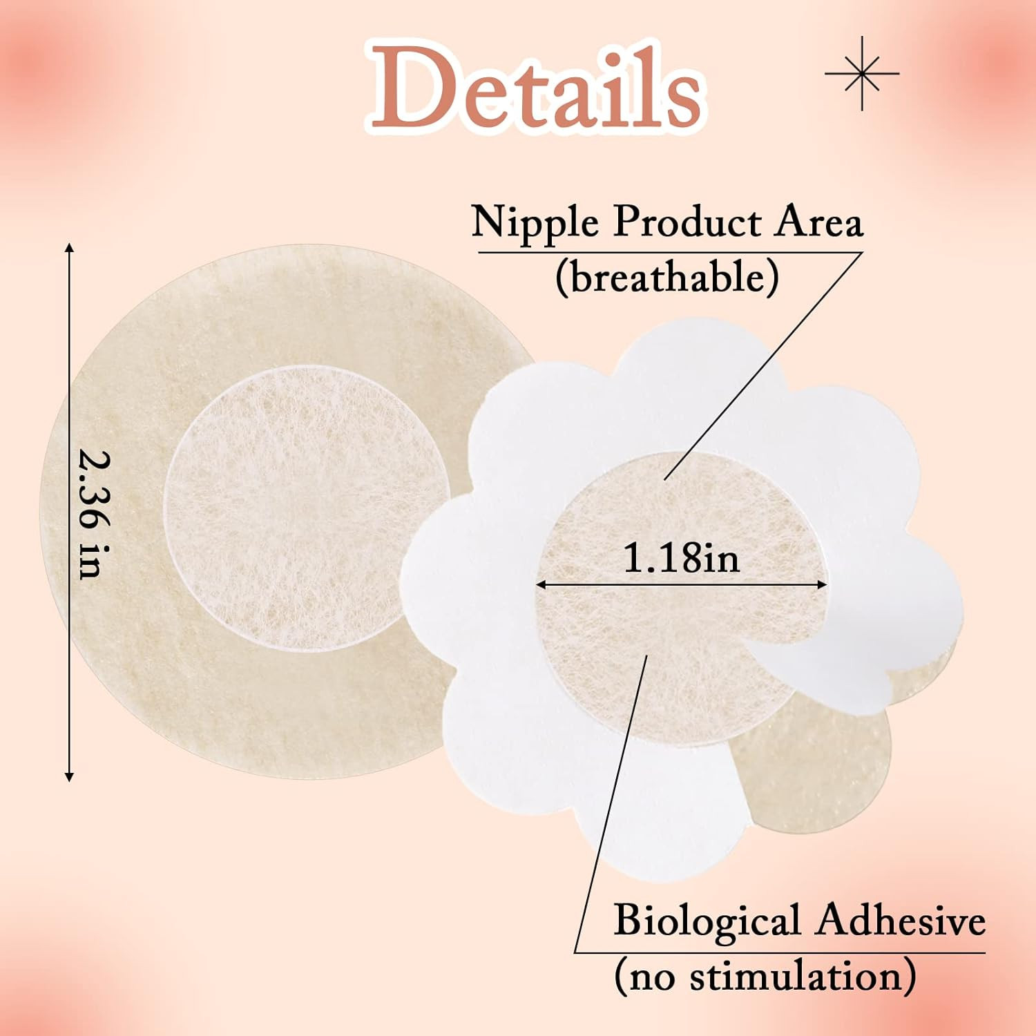 200 Pcs Nipple Breast Covers 100 Pairs Nipple Pasties Disposable Nipple Stickers