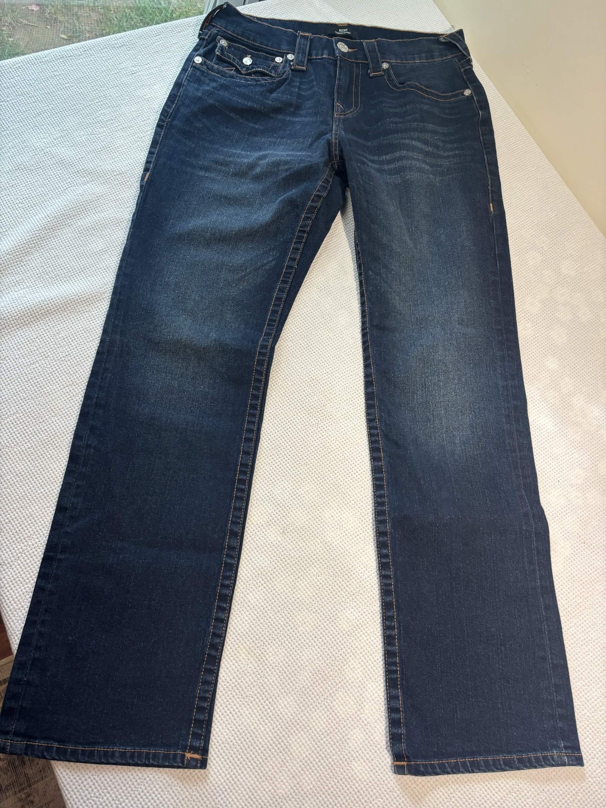 True Religion Ricky Relaxed Straight Jeans Dark Wash Men’s Size 30