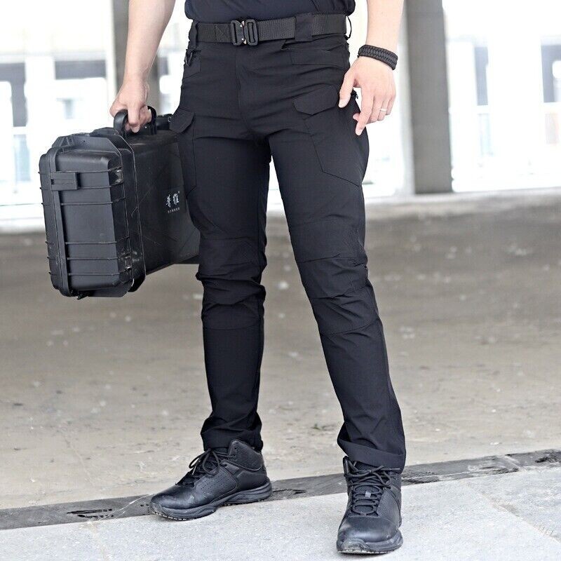 Tactical Mens Cargo Pants Waterproof Work Hiking Combat Outdoor Trousers Pants