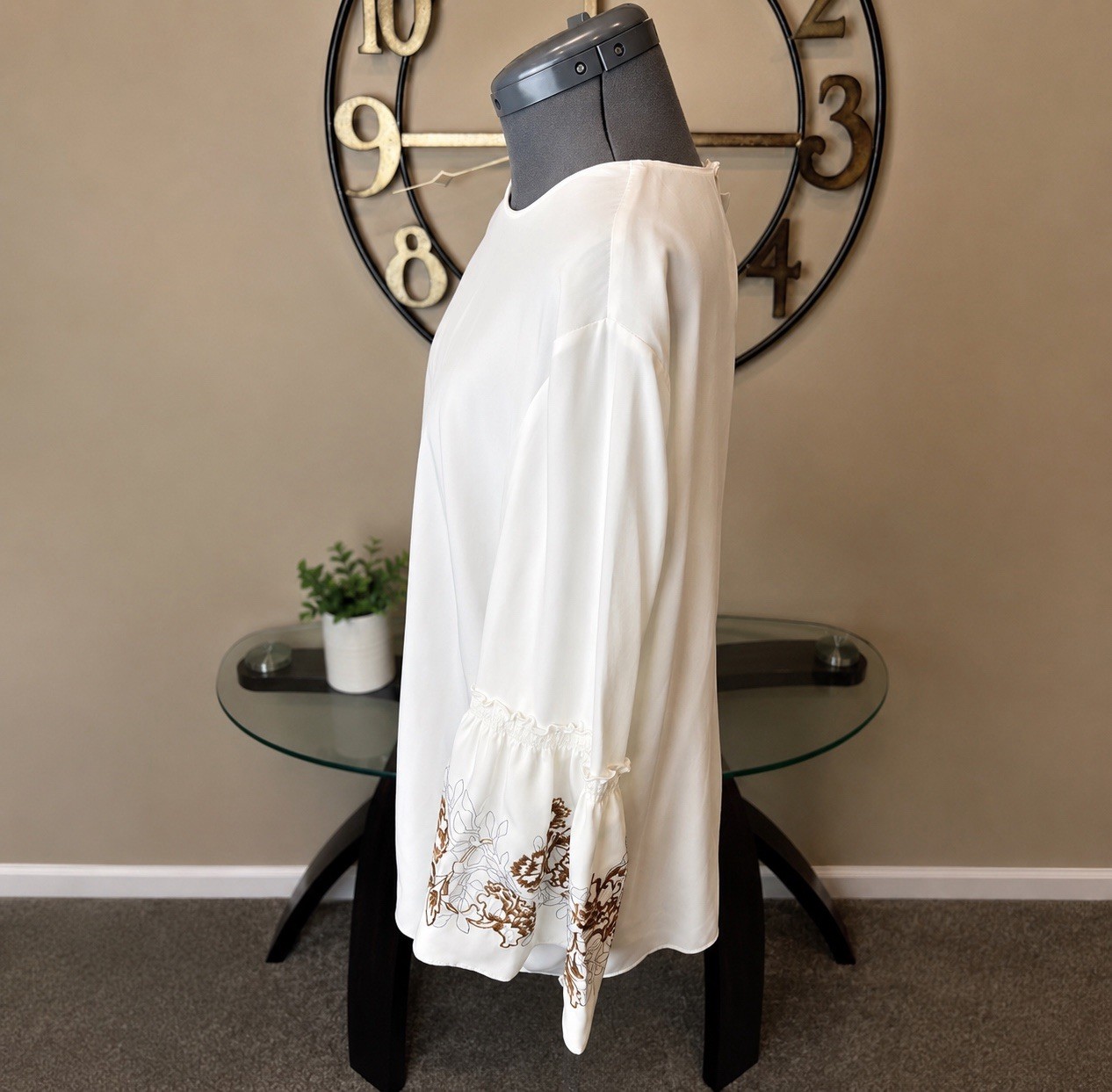 Lafayette 148 New York 100% Silk Blouse Size‎ XL