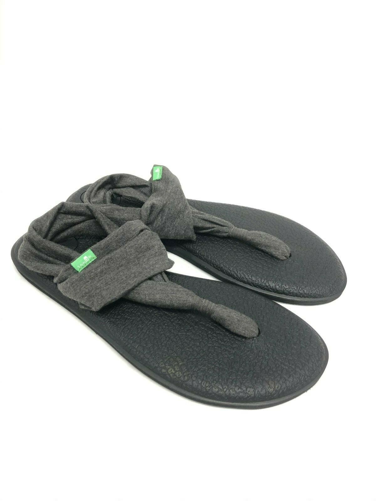 Sanuk Women’s Yoga Sling 2 Sandals Flip Flops 1103942 Charcoal Grey