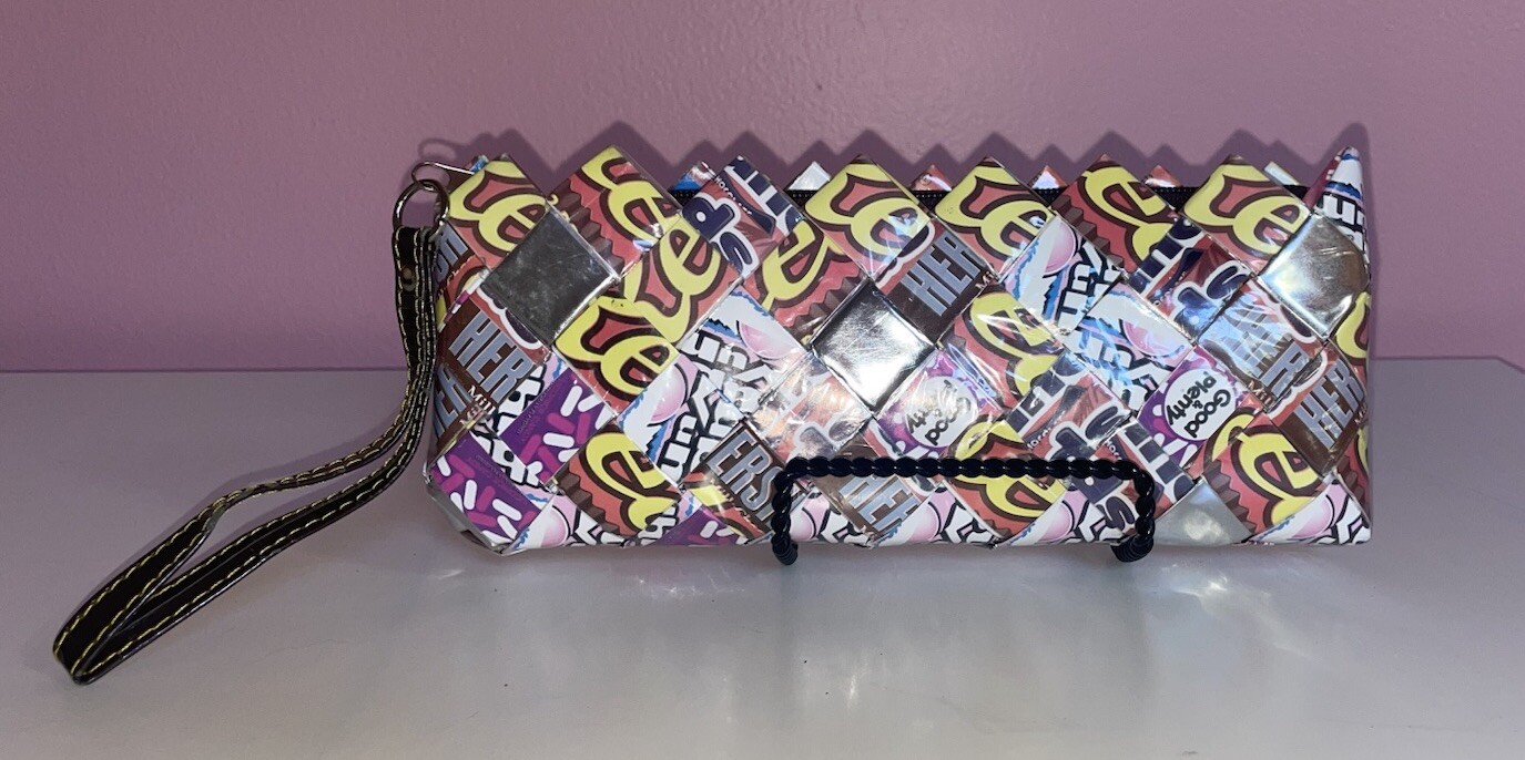 Nahui Ollin 90’s Y2K Sweetheart Candy Wrapper Clutch