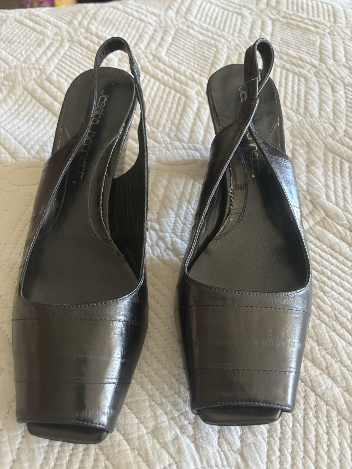 Jessica Bennett Leather Slingbacks-9