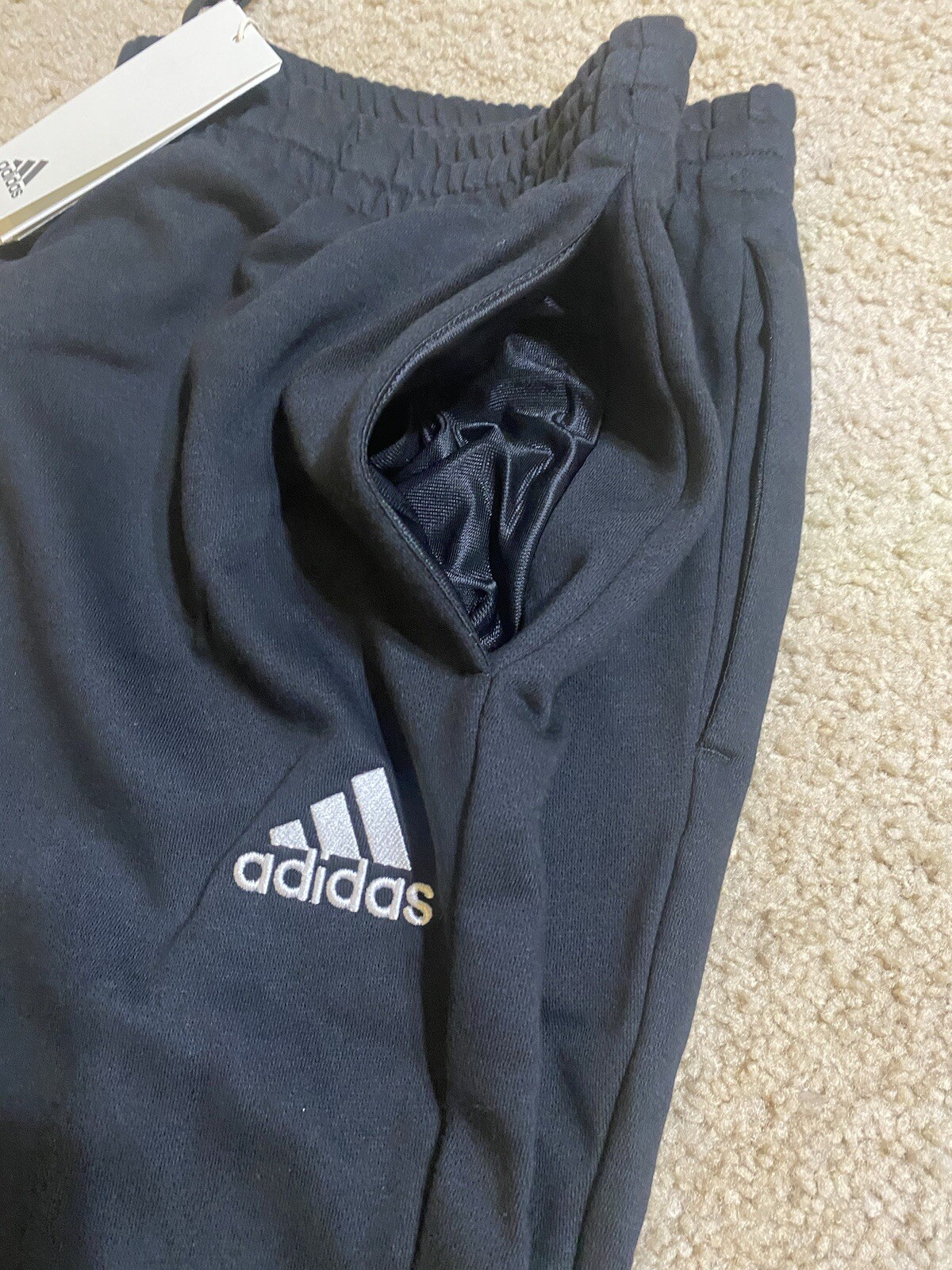 adidas Essentials FeelCozy Tracksuit Mens Black Authentic 2 Piece Set Sweatsuit