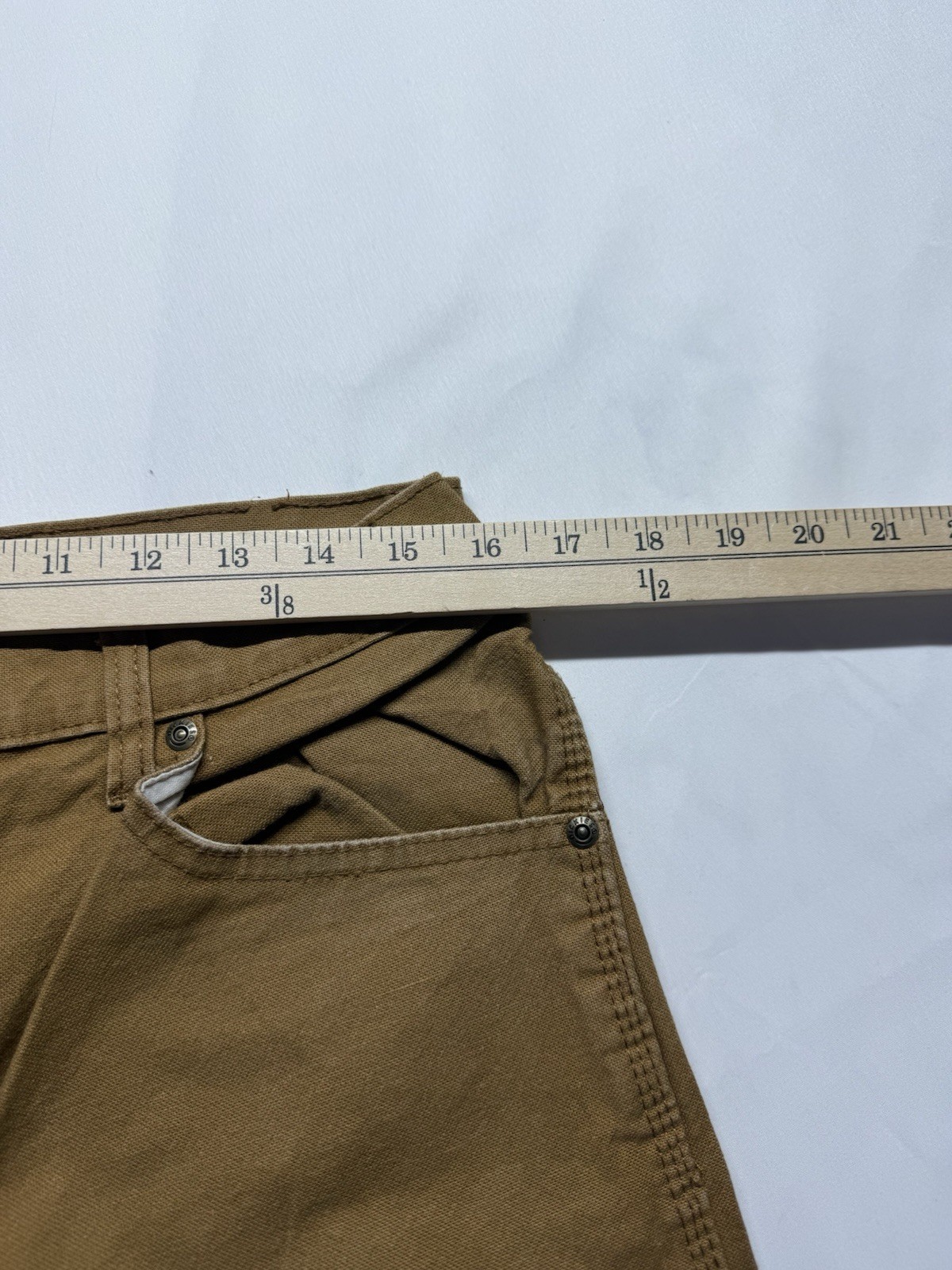 Dickies Pants Mens 32×30 Brown Canvas Carpenter Relaxed Hammer Loop Workwear
