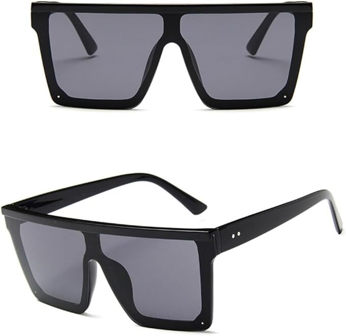 Women Men Sunglasses XL Oversized Luxury Hindsight Flat Top Square Designer New