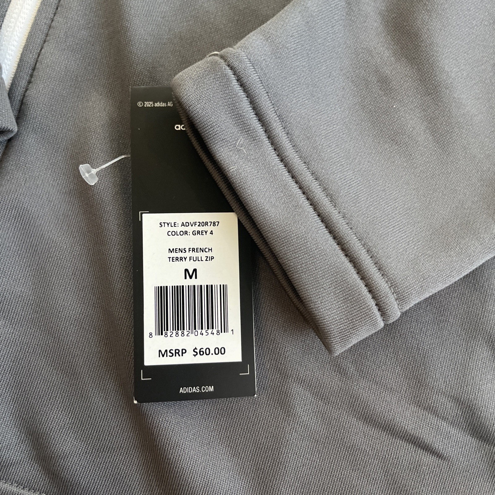 $60 NWT Mens ADIDAS 1 BLUE/White 1 Gray/WhiteTrack Jogging Athletic Jacket, Sz M