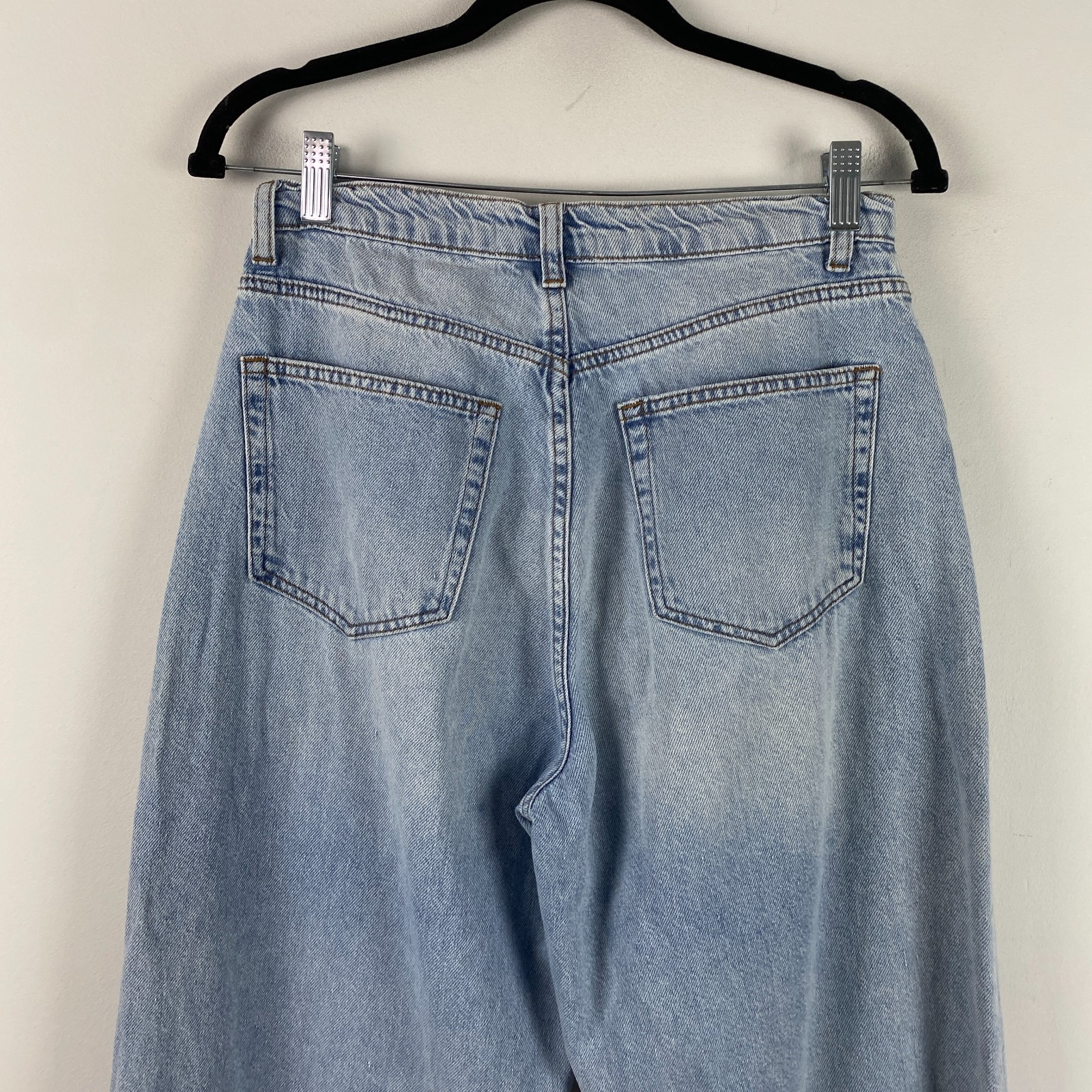 Reformation Cary High Rise Slouchy Wide Leg Jeans Size 28 Light Bowen Wash