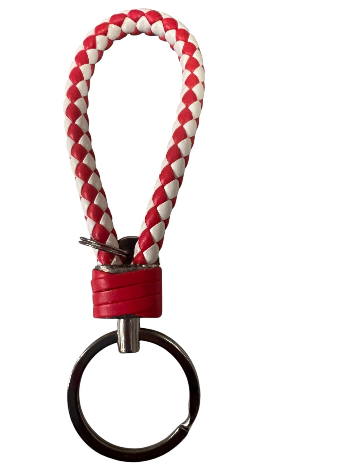 1 PC PU Leather Keychain Car Keyrings Braided Woven Rope Key Chains