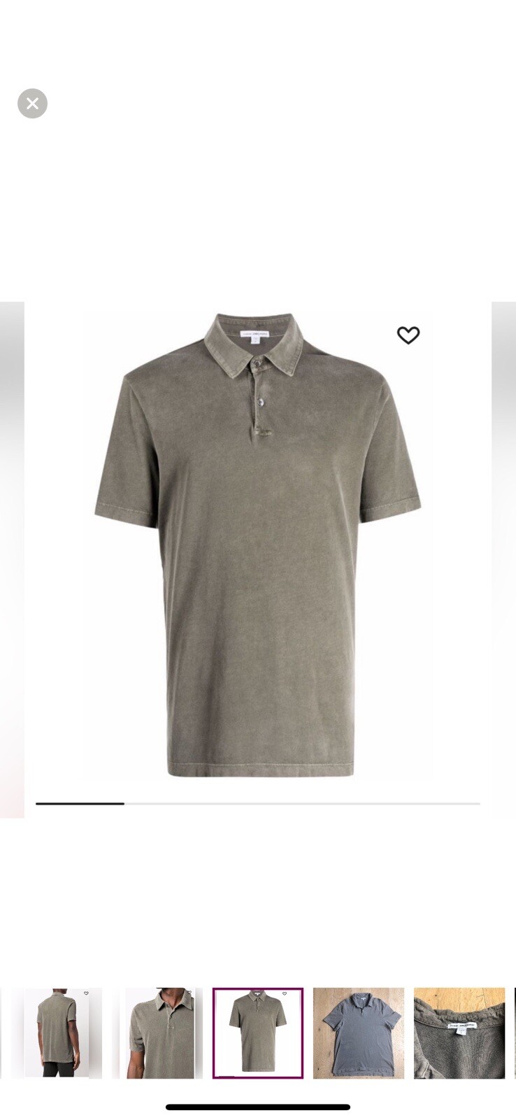 James Perse Mens Supination Super Pima Cotton Polo Size XL/4 MRSP $285 Made USA