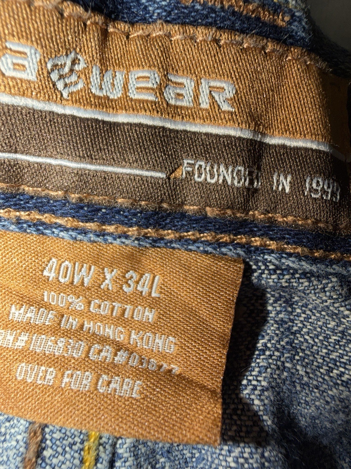 Rocawear Men’s Jeans 40×34 Blue Denim Baggy Loose Fit Y2K Hip Hop Streetwear