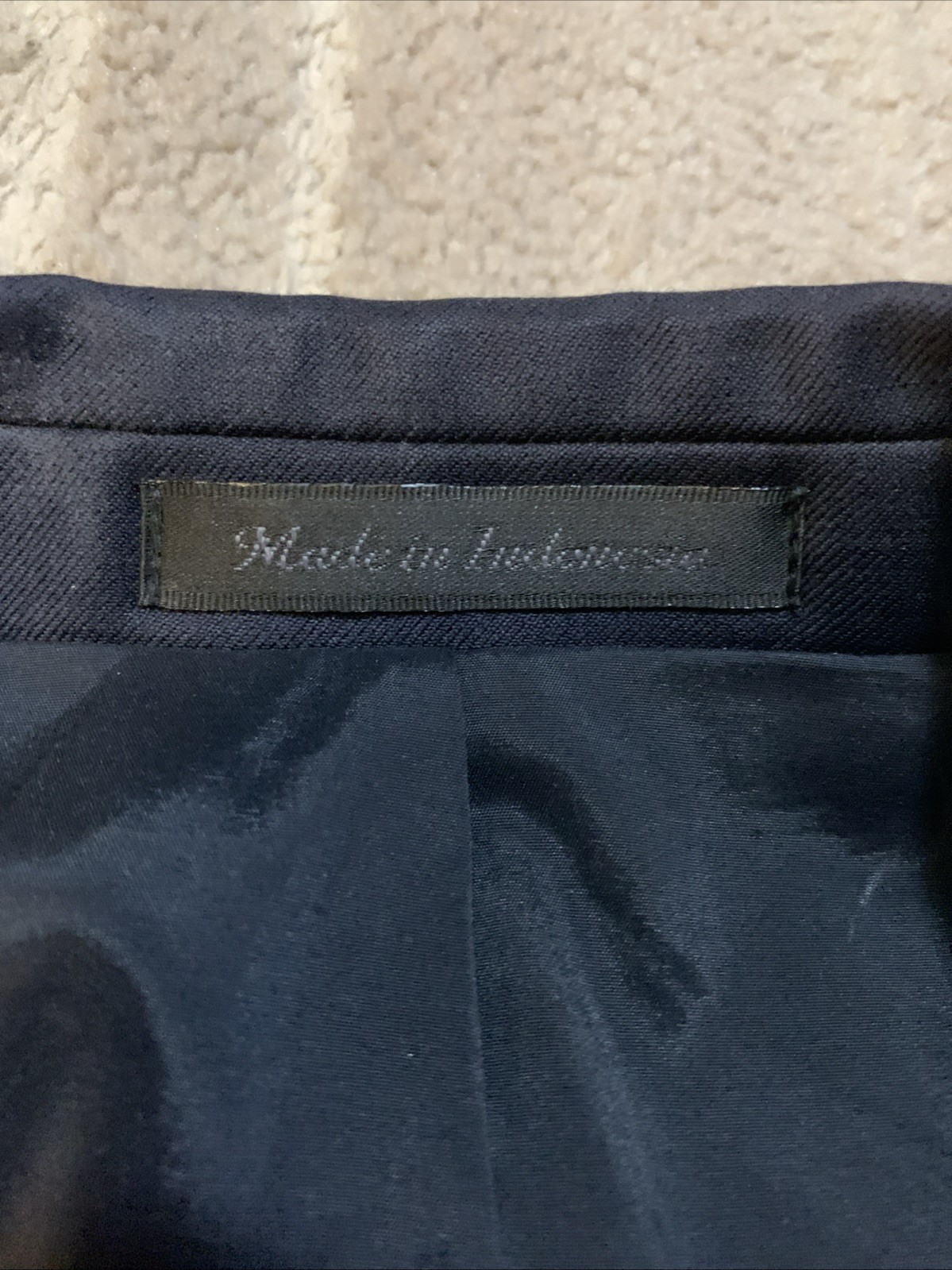 Lauren Ralph Lauren Wool Blazer Jacket Navy Blue Gold Toned Buttons Men’s 46R
