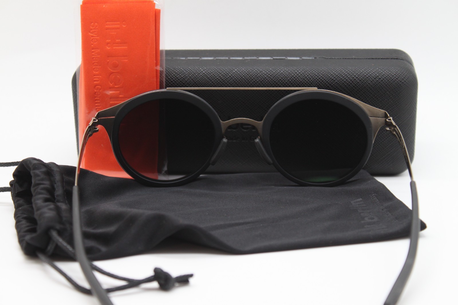 NEW IC! BERLIN MODEL KATHARINA I. BRONZE BLACK AUTHENTIC SUNGLASSES W/CASE 48-26