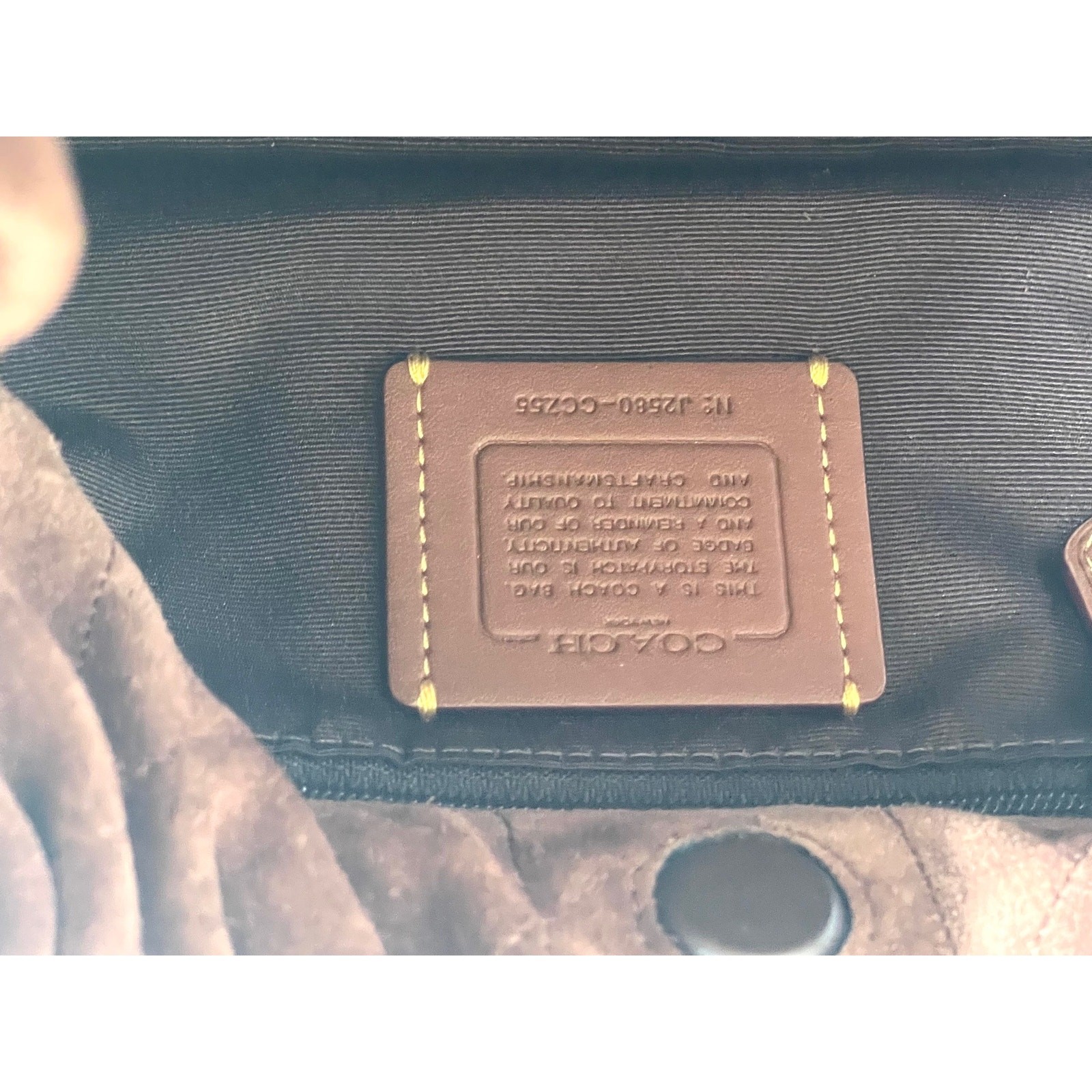 Coach Faye Shoulder Bag CCZ55 Quilted Suede Leather Brown Maple Crossbody