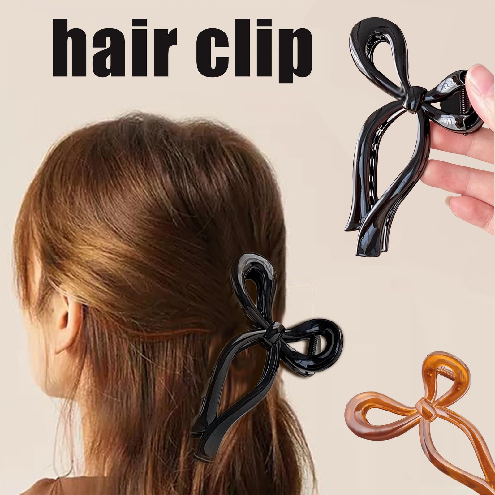 6 Pcs Elegant Bow & 1 Count (Pack of 6), black, champagne, orange, brown
