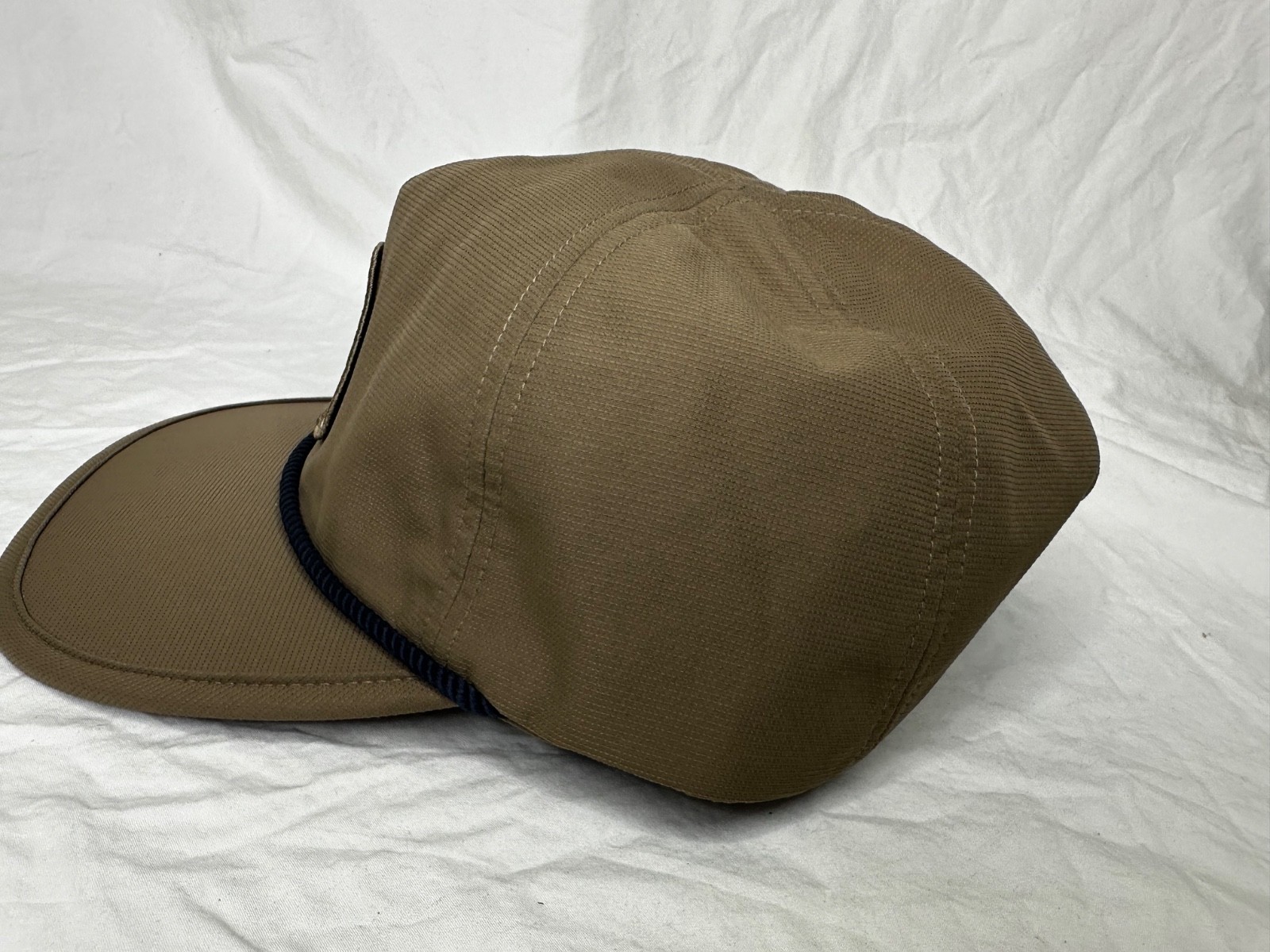 Tracksmith Wottle Cord Hat Walnut Brown Amateur Athletics Patch Flat Brim Run