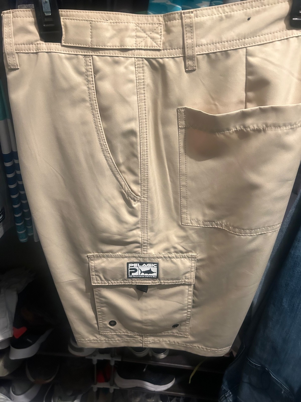 mens pelagic shorts size 34