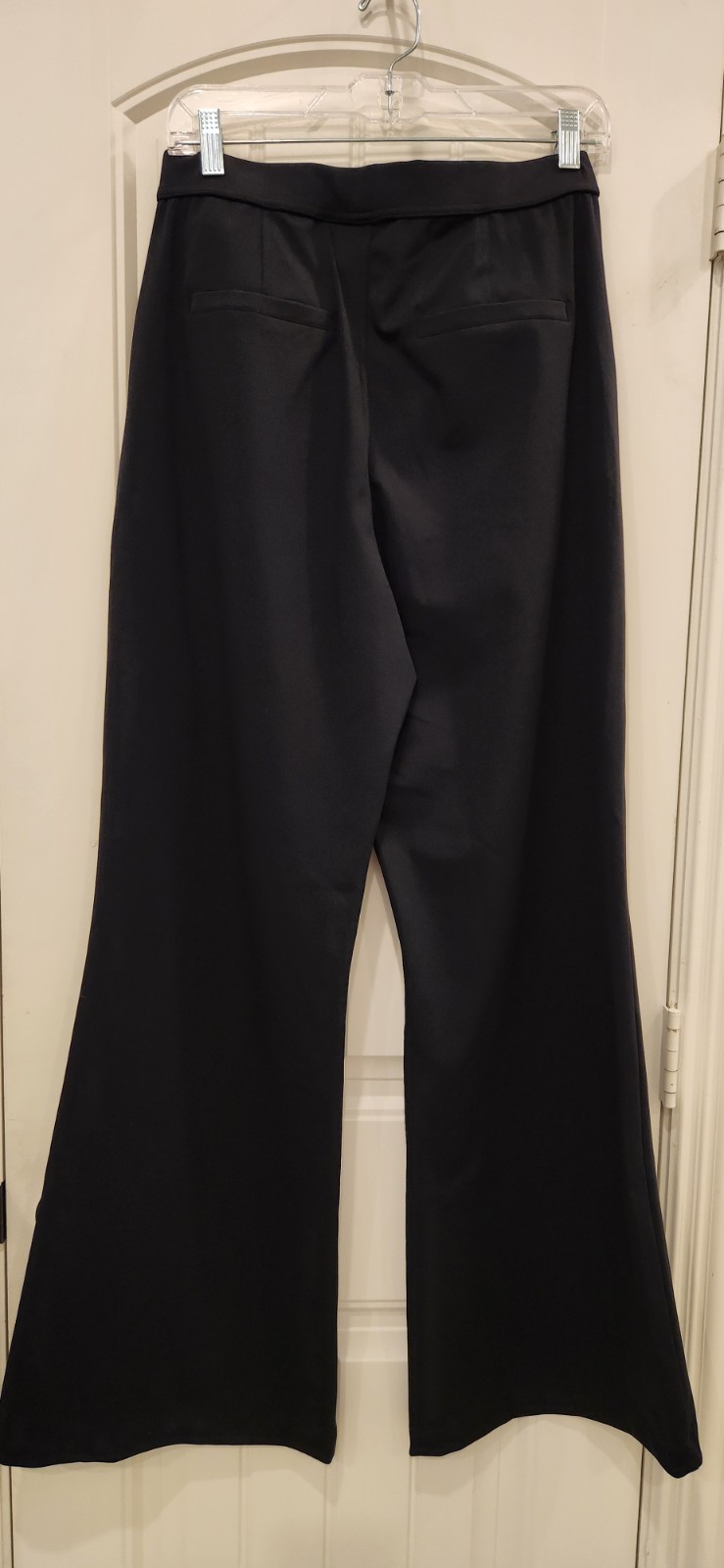 Halara Women’s Black Pleated Flared Dress Pants Tall M Solid Polyester Blend