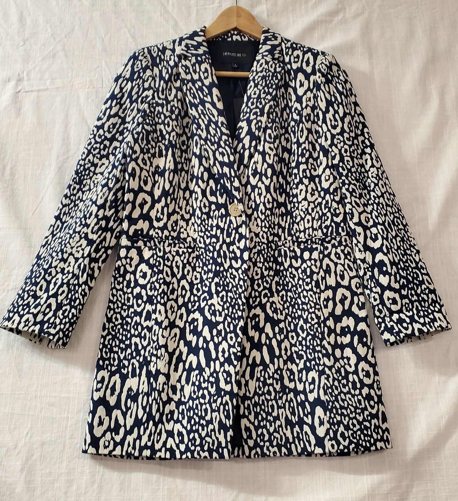 Lafayette 148 New York Leopard Print Tailored Blazer Career Jacket Sz NWT $598