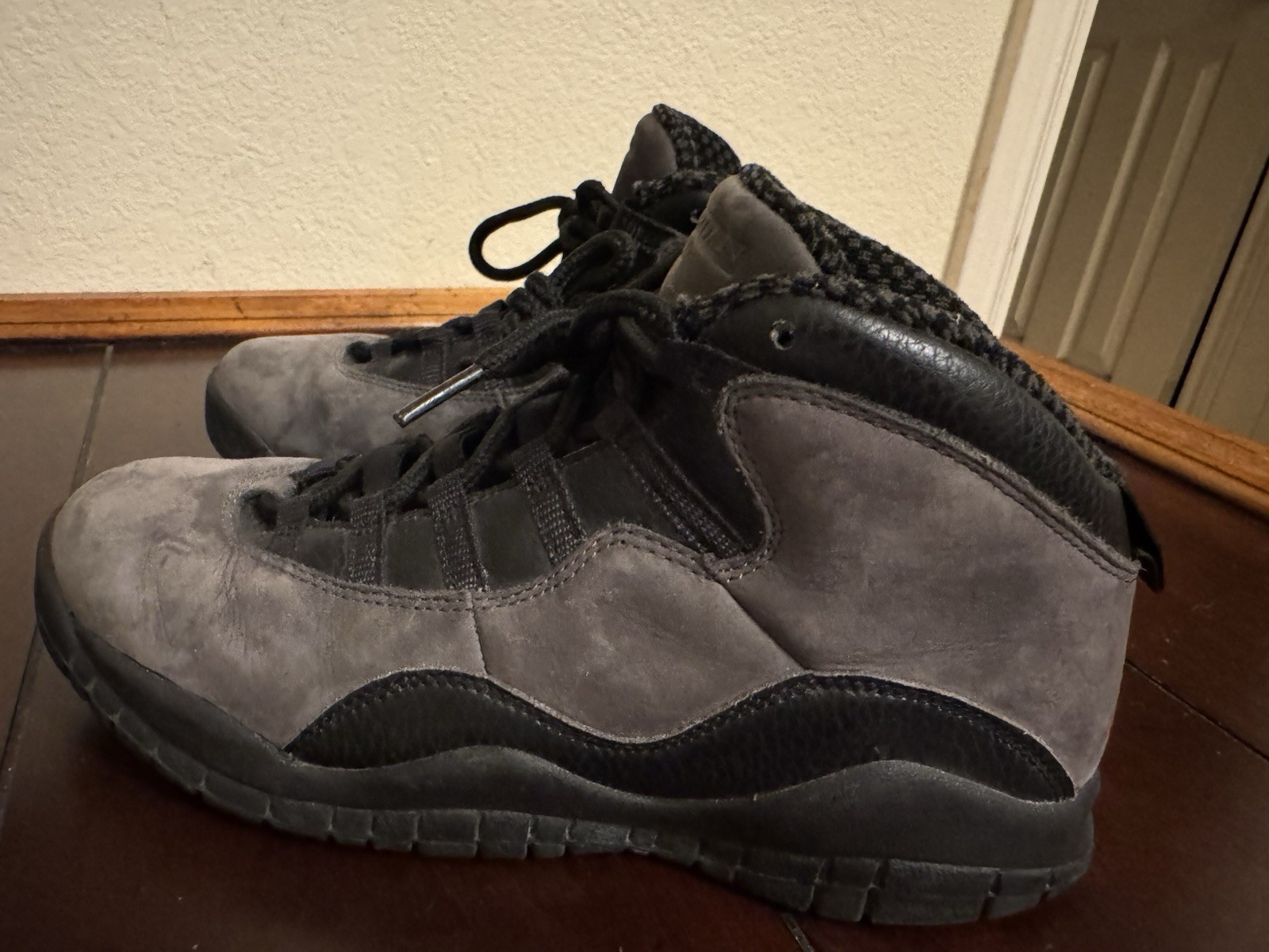 Nike Air Jordan Retro 10 “Dark Shadow” Black Gray Sz 7Y Boys 310806-002 Sneakers
