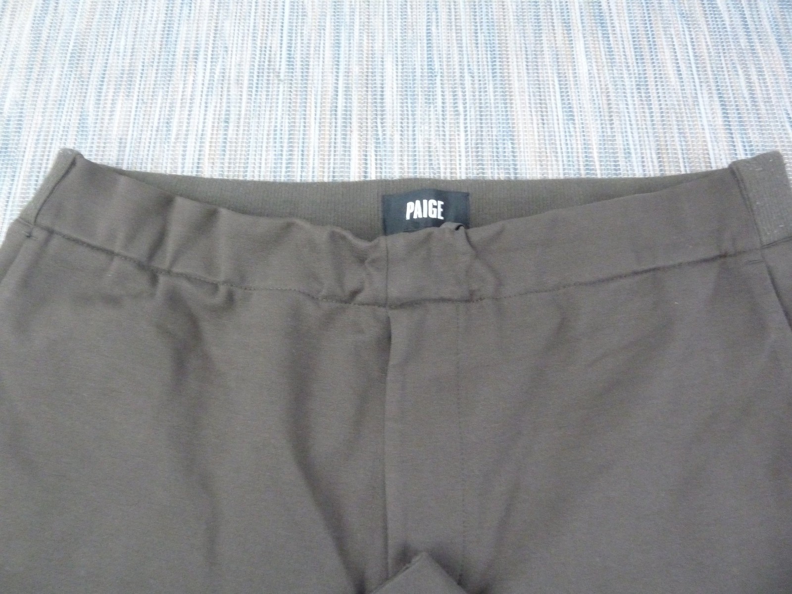 Paige Womens Large Brown Trousers Zip Closure Stretch