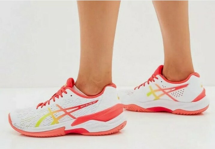 ASICS SKY ELITE FF 1052A024-100 WHITE/LASER PINK WOMEN’S TENNIS VOLLEYBALL SHOES