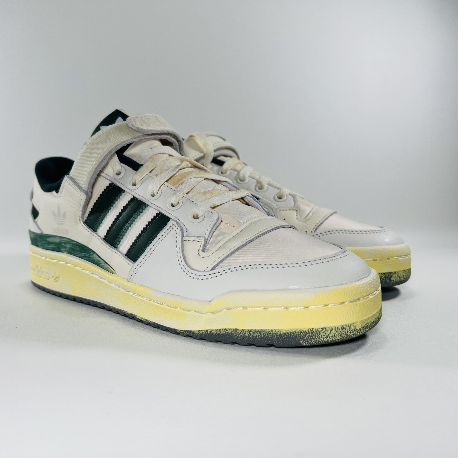Adidas Forum 84 Low AEC Men Shoes Athletic Sneakers Off White Green Trainers New
