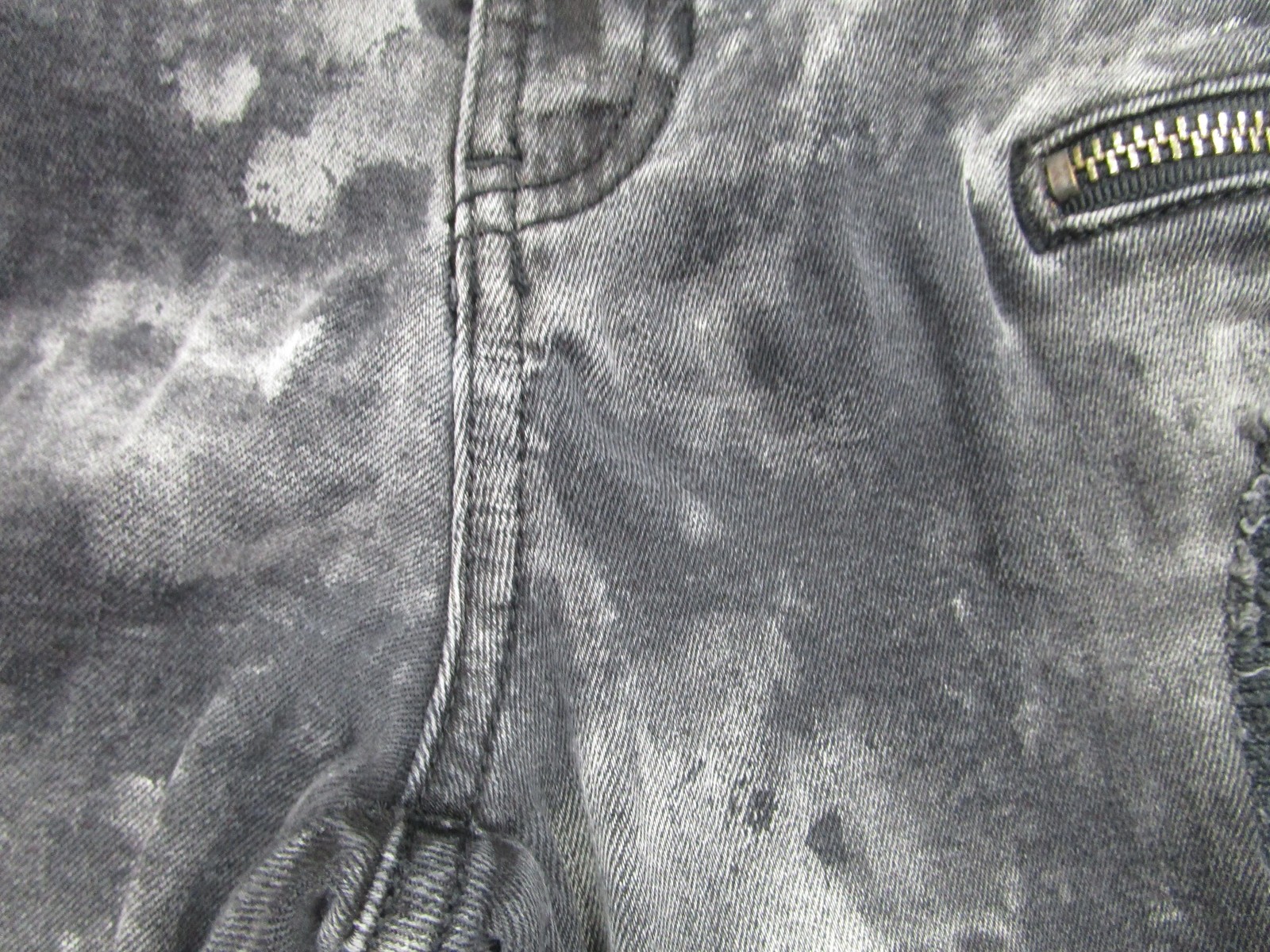 Guess Jeans Mens 30 Black Gray Acid Wash Cargo Skinny Moto Zipper Distressed