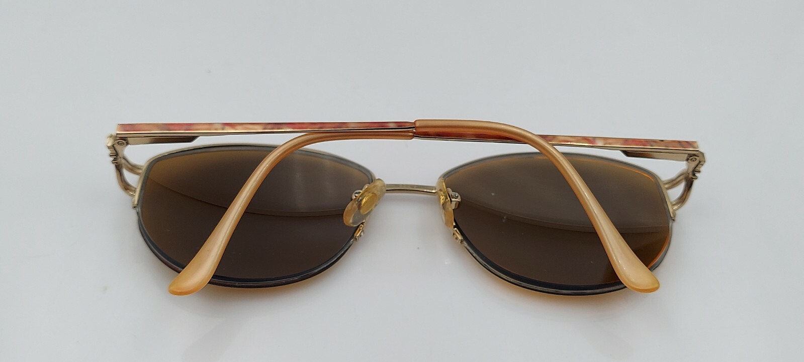 Vintage LAMY L’ACCENT 101 Gold Oval Half Rim Sunglasses Japan FRAMES ONLY