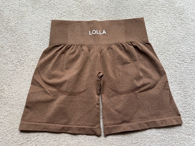 LOLLA Women’s High Waist Seamless Workout Shorts Butt Lifting Ruched Booty Smile