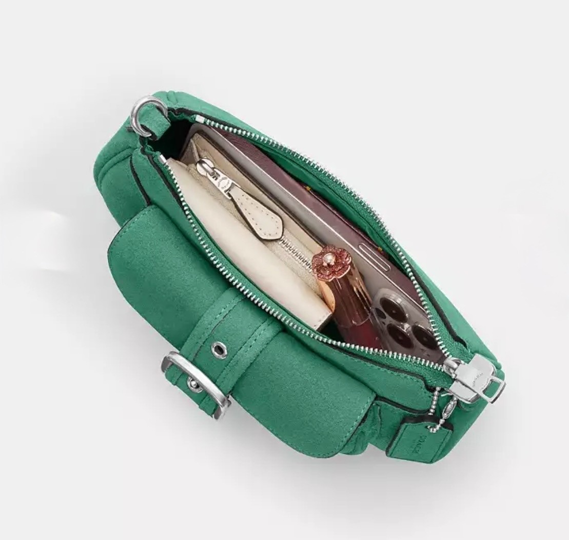 COACH ASHTON MINI SHOULDER BAG | MINT GREEN SUEDE | SILVER | STYLE CCZ49 | NWT!