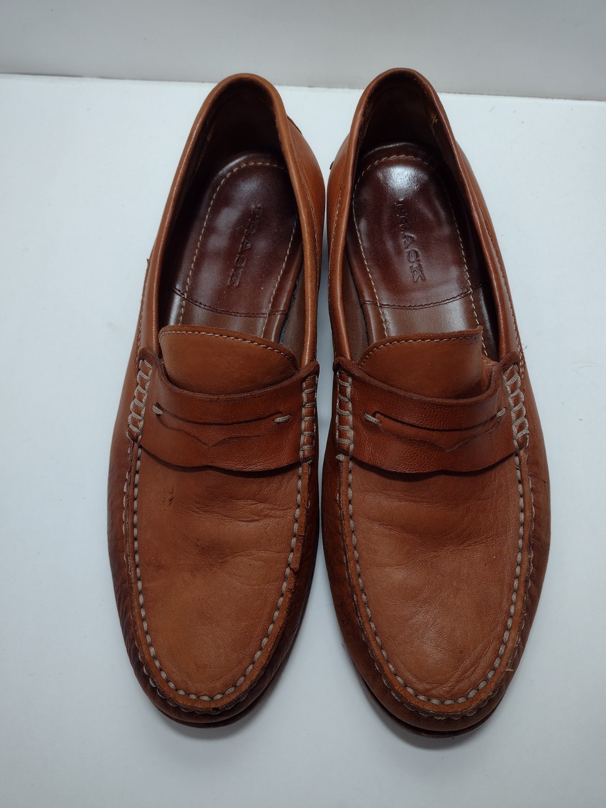 Trask Tan Leather Penny Loafers – Men Size (9.1/2)