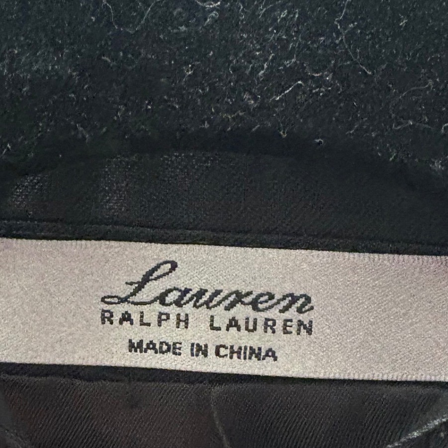 Lauren Ralph Lauren Mens 44R Black 100% Wool 2 Button Blazer Sport Coat Jacket