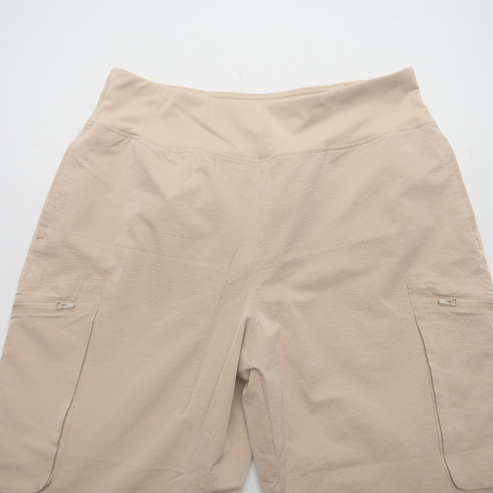 Sage Collective Womens Cargo Pants Size XL Wide Leg Crop Beige Pull On