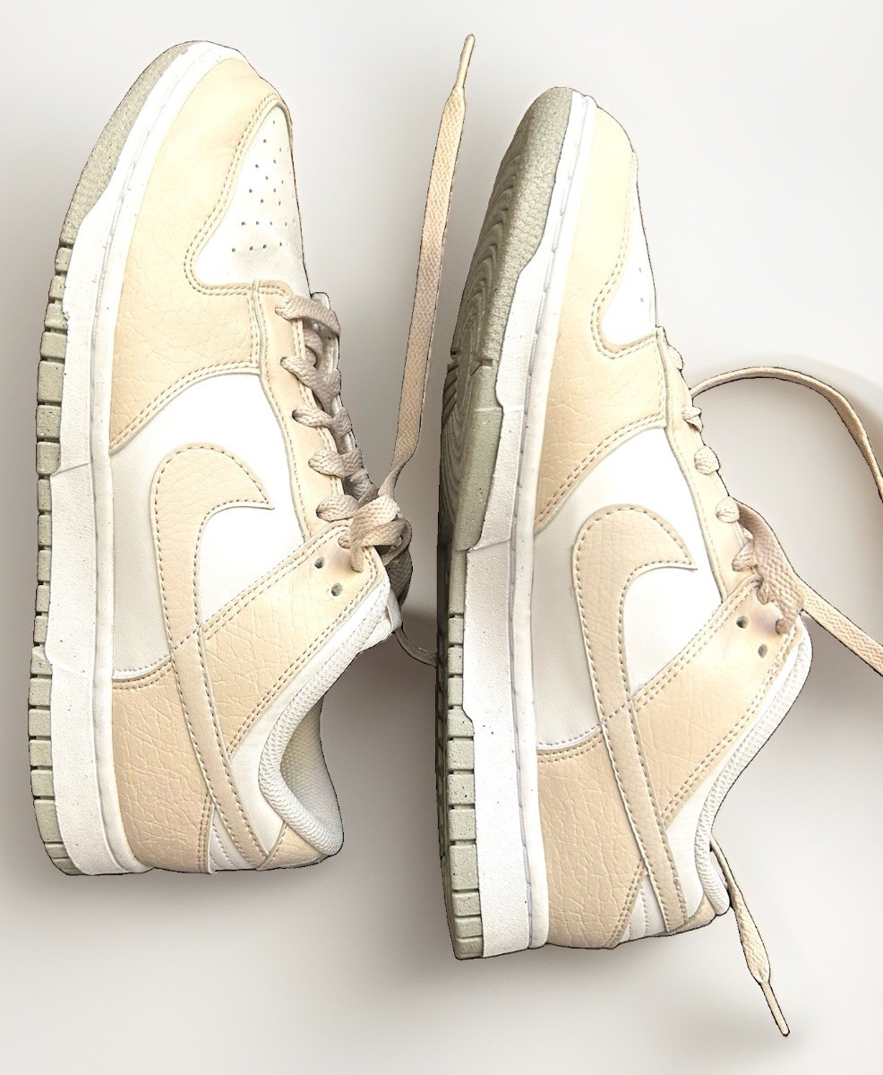 Nike Men’s Dunk Low Top Lace-Up Athletic Sneaker White/Beige/Sail/Hemp