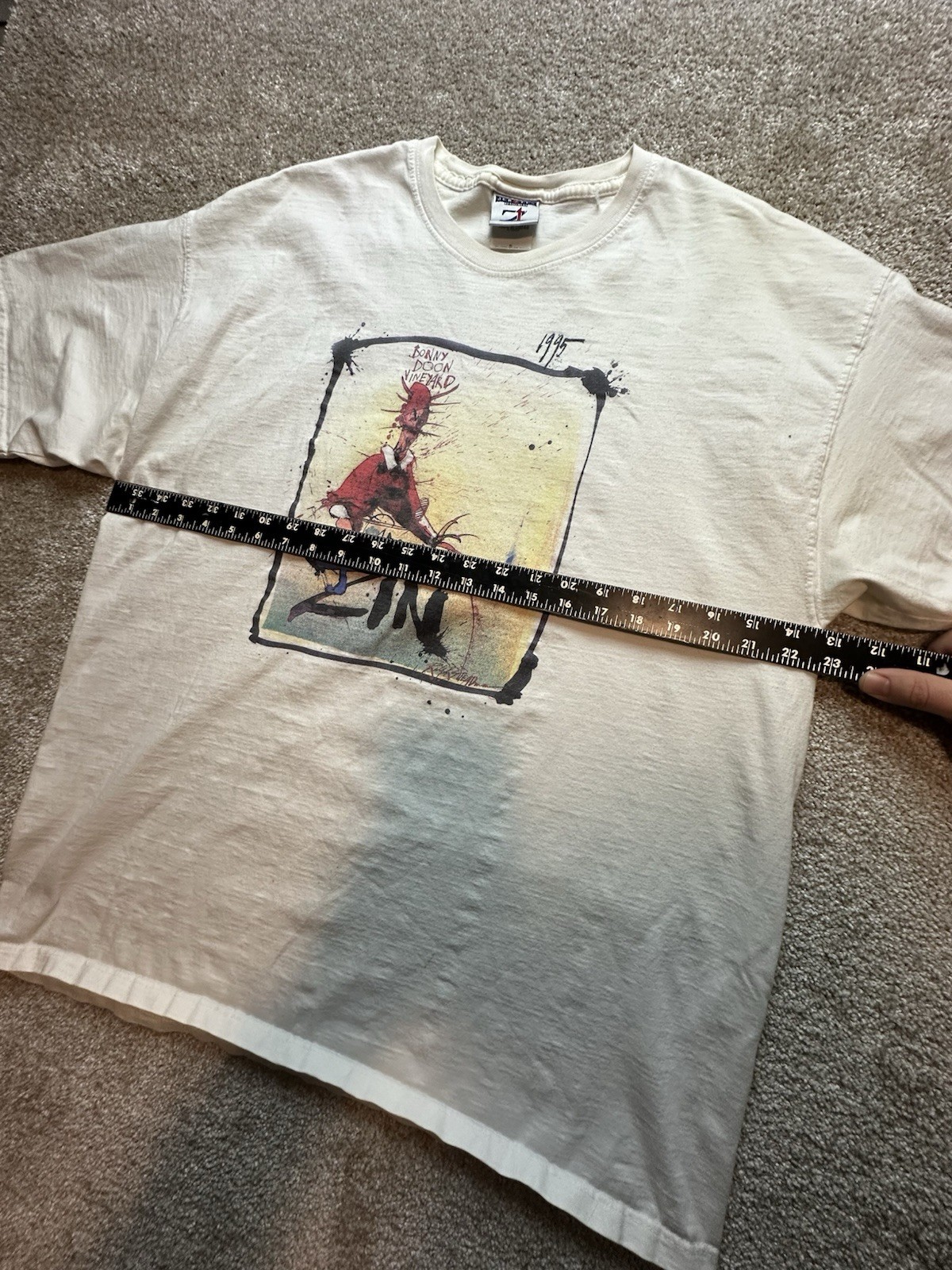 1995 Bonny Doon Vineyard – Cardinal Zin – Ralph Steadman Art – M’s XL T-Shirt