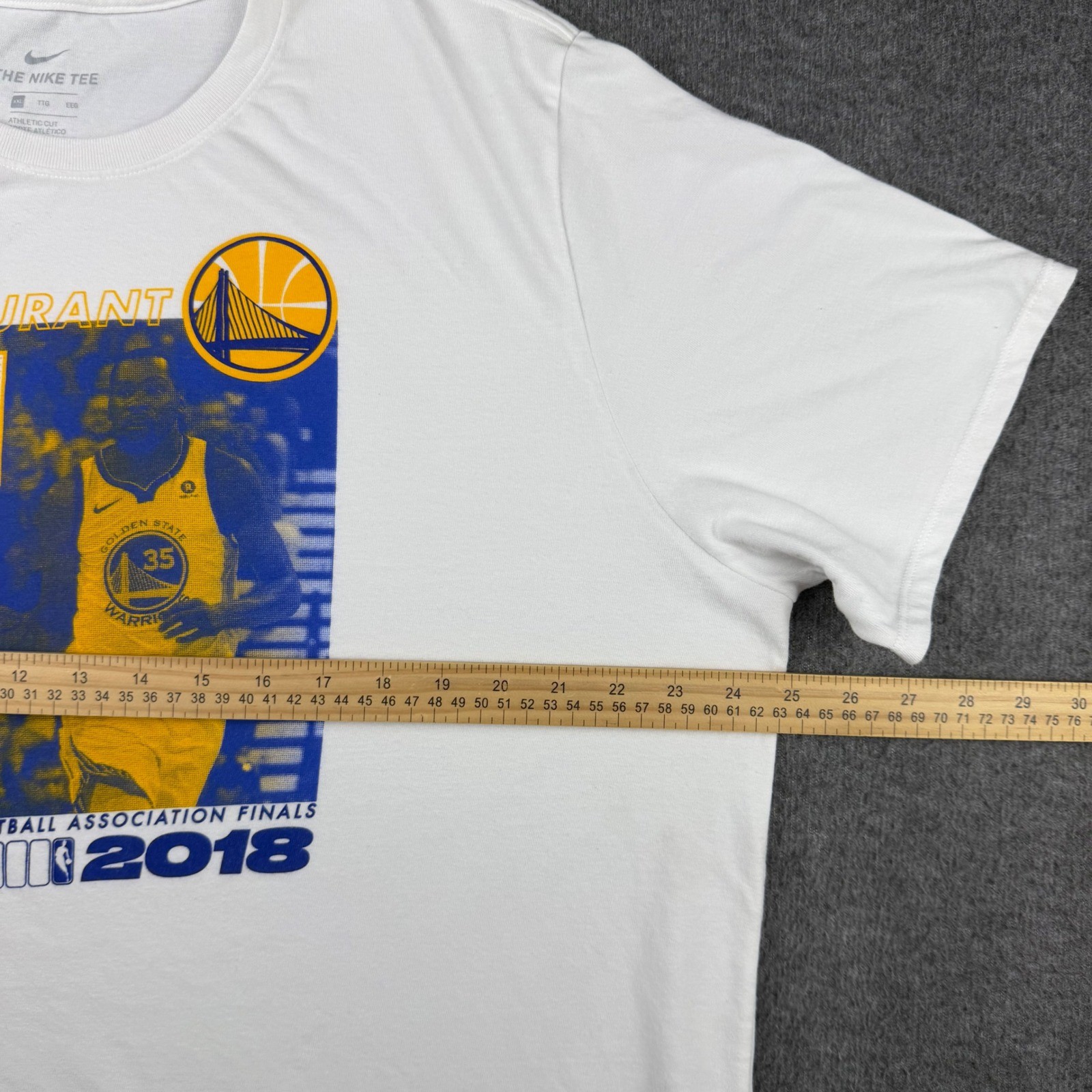 Nike Kevin Durant 2018 NBA Finals MVP Golden State Warriors White Shirt Mens XXL