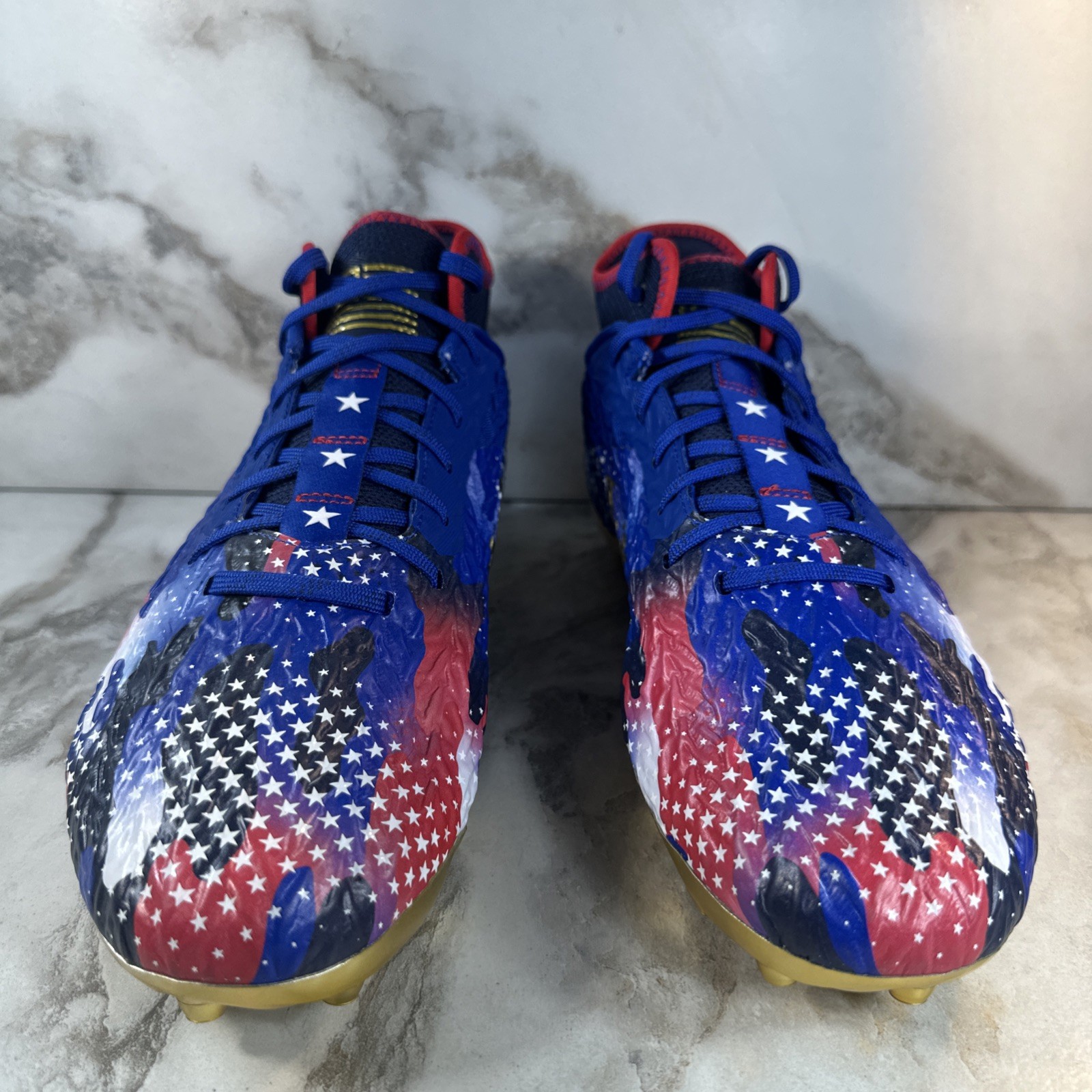 Under Armour Spotlight Clone 4 MC USA Mens SZ 12 Football Cleats 3027296-400 New