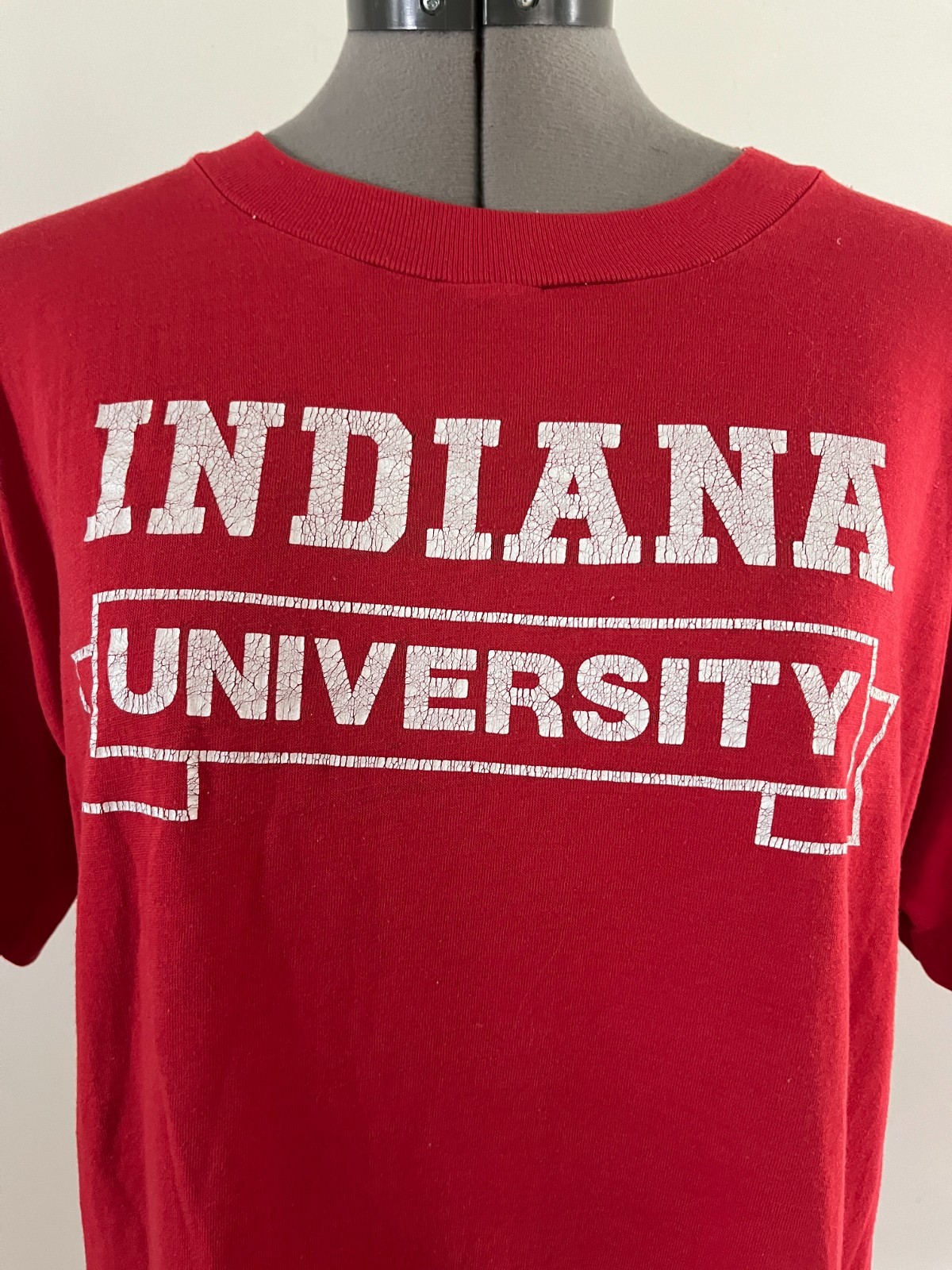 VTG Indiana University Sz L 80s Single Stitch Crewneck Tee