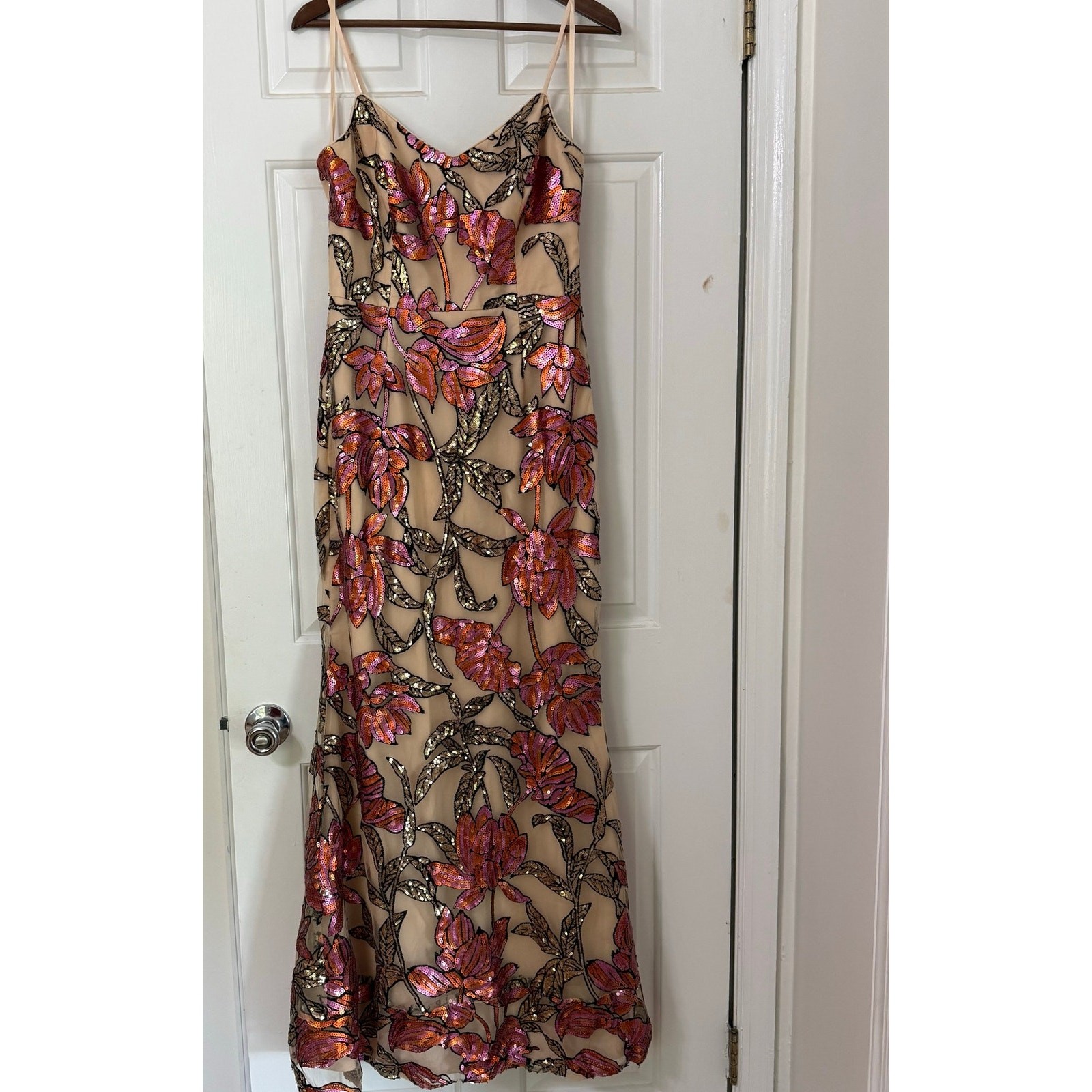 Dress The Population Giovanna Sequin Floral Mermaid Gown Size L