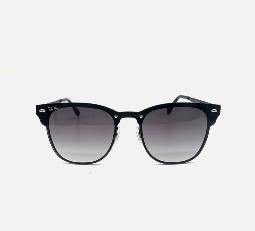 Ray-Ban Blaze Clubmaster Black Gray Gradient Square Sunglasses RB3576N 153/11