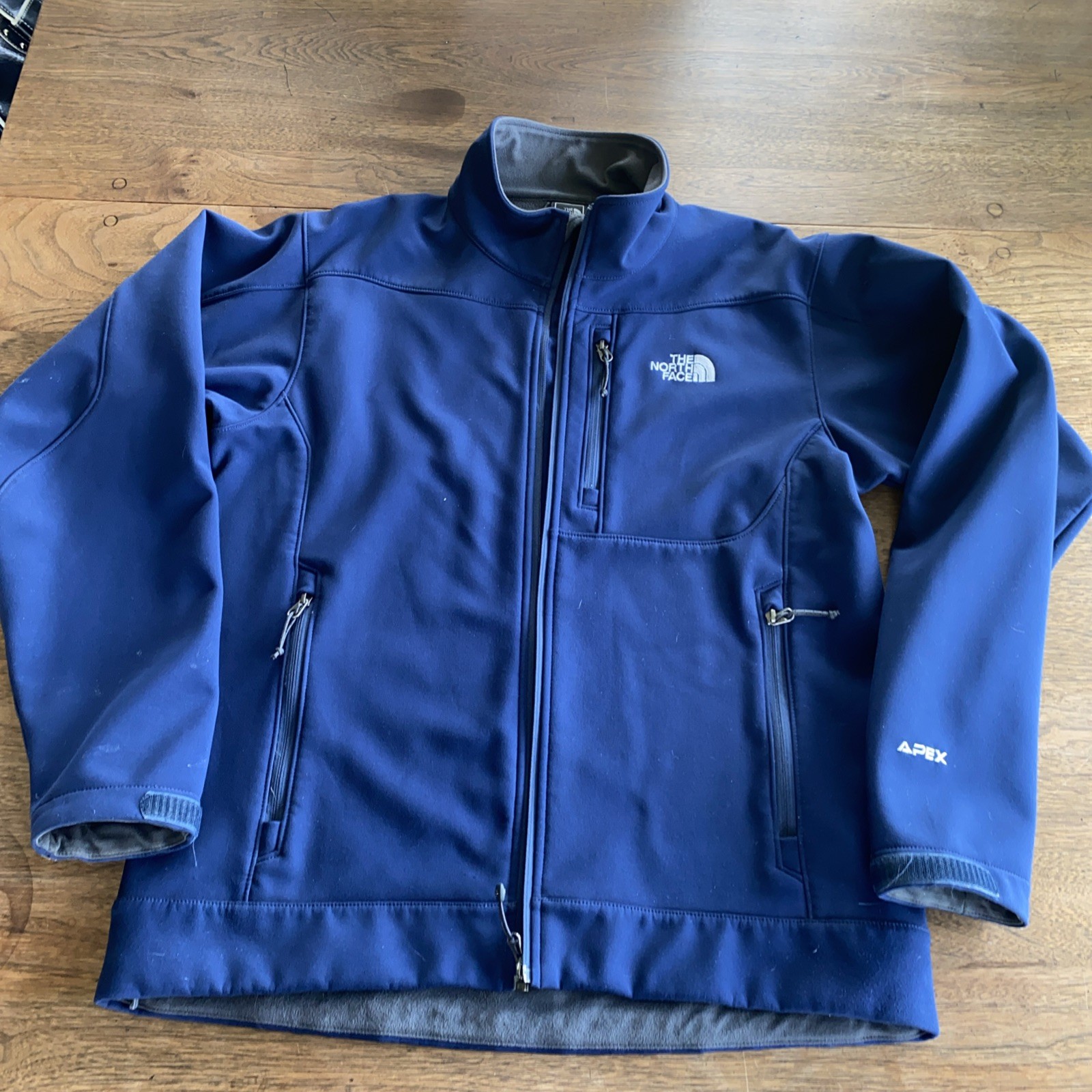 The North Face Men’s Navy Blue Full Zip Apex Lined Jacket Medium
